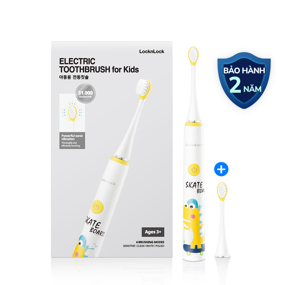 Bàn Chải Đánh Răng Điện Cho Bé LocknLock Electric Toothbrush For Kids 5V, 1.5W - Màu Trắng - ENR226WHT, , large image number 0